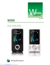 Sony Ericsson WALKMAN W205 White Paper