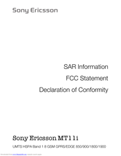 Sony Ericsson MT11i Information Manual