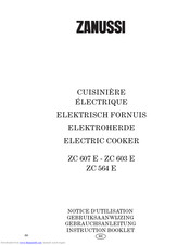 ZANUSSI ZC 603 E Instruction Booklet