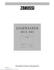 ZANUSSI DCS 383 Instruction Booklet