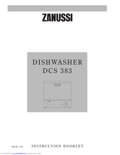 ZANUSSI DCS 383 Instruction Booklet