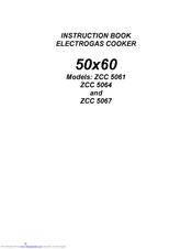 ZANUSSI ZCC 5067 Instruction Book