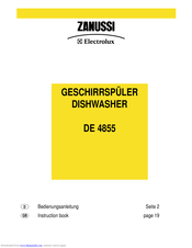 Zanussi Electrolux DE 4855 Instruction Book