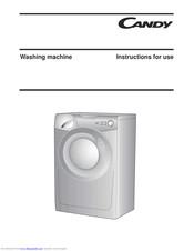 CANDY Washing machine Instructions For Use Manual