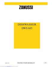 ZANUSSI DWS685 Instruction Booklet