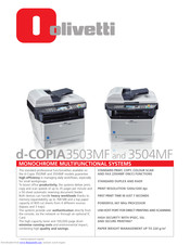 Olivetti d-COPIA3503MF Specifications