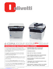 Olivetti d-COPIA3003MFplus Specifications