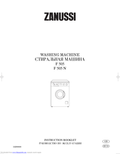 ZANUSSI F 605 Instruction Booklet