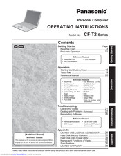 Panasonic CFT2AWATZDM - NOTEBOOK COMPUTER Operating Instructions Manual
