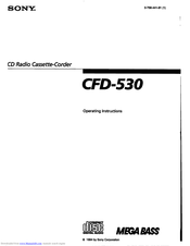 Sony CFD-530 Operating Instructions Manual