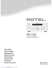 Rotel RSX-1562 Owner's Manual