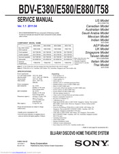 Sony BDV-E380 Accessories Manual