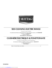 Maytag SELF-CLEANING ELECTRIC RANGE Use & Care Manual