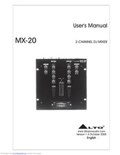Alto MX-20 User Manual