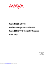 Avaya SCC1 Installation And Upgrades