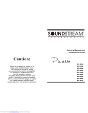 Soundstream Picasso P4.800 Owner's Manual