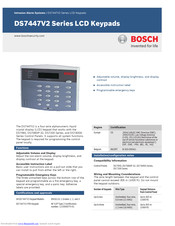Bosch DS7447V2 Series Specifications