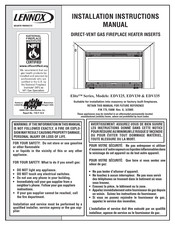 Lennox Hearth Products Elite EDVI25 Installation Instructions Manual