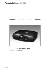 Panasonic PT-RZ470K Spec File