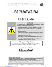 Directed Electronics PS-7870TWE-FM User Manual