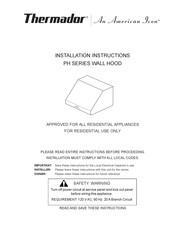Thermador An American Icon PH30ZS Installation Instructions Manual