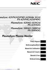 NEC PlasmaSync 42VP4DG User Manual