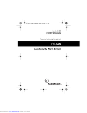 Radio Shack 49-805 Owner's Manual