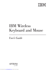 IBM Wireless Keyboard and Mouse User Manual