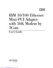 Ibm 10/100 Ethernet Mini-PCI Adapter User Manual