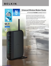Belkin Enhanced Wireless Modem Router Specifications