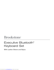 Brookstone Executive Bluetooth Keyboard Set User Manual