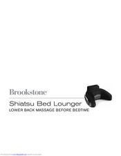 Brookstone Shiatsu Bed Lounger User Manual