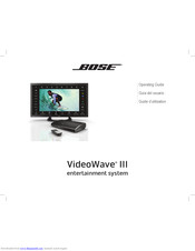 Bose VideoWave III Operating Manual