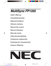 NEC MultiSync FP1355  FP1355 FP1355 User Manual