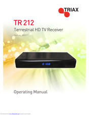 Triax TR 212 Operating Manual