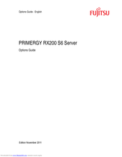 Fujitsu PRIMERGY RX200 S6 Options Manual