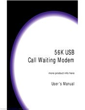 ActionTec 56K USB Call Waiting Modem User Manual