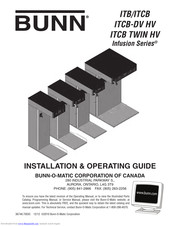 Bunn ITCB-DV HV Installation & Operating Manual