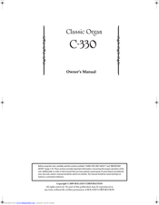 ROLAND Classic C-330 Owner's Manual