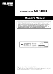 ROLAND RSS AR-200R Owner's Manual