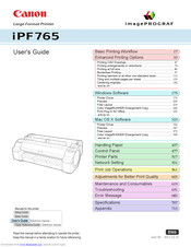 Canon imagePROGRAF iPF765 User Manual