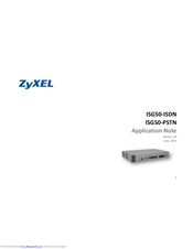 ZyXEL Communications ISG50-ISDN Application Note