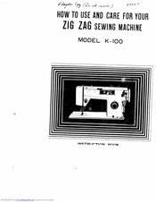 Singer Zig Zag K-100 Instruction Book