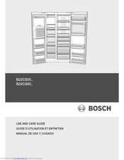 Bosch B22CS50 Series Use And Care Manual