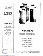 Kenmore 625.348702 Owner's Manual