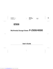Epson P-4500 User Manual