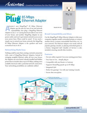 ActionTec MegaPlug HPE100T Specifications