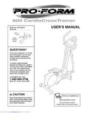 Pro-Form 900 CardioCrossTrainer User Manual