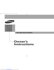 SAMSUNG CS29Z45Z39 Owner's Instructions Manual