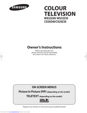SAMSUNG CS-29Z40 Owner's Instructions Manual